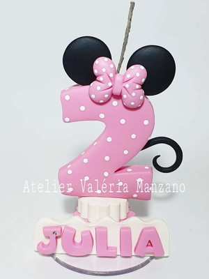 Vela da minnie personalizada