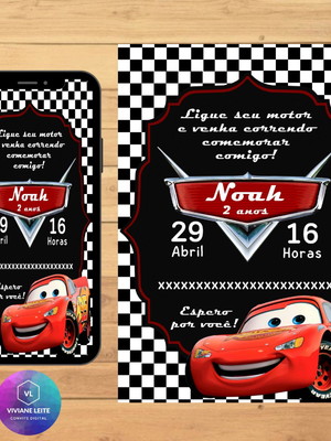 Convite digital carros