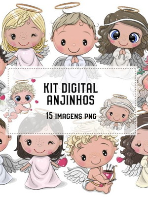 Kit digital batizado - anjinhos 1761
