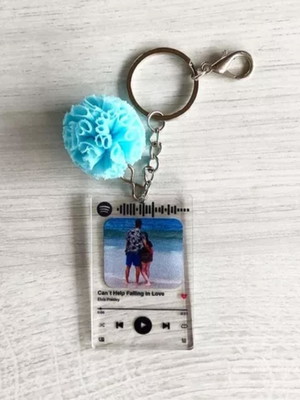 Kit com 4 chaveiros spotify com pingente
