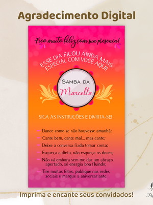 Agradecimento aniversário modelo 2