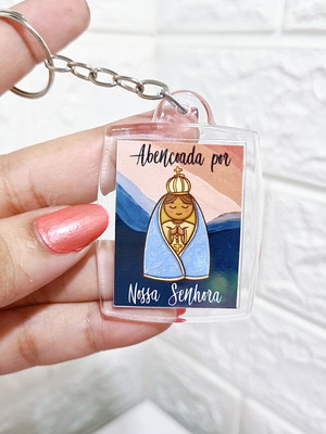 Chaveiro personalizado brinde nossa senhora aparecida
