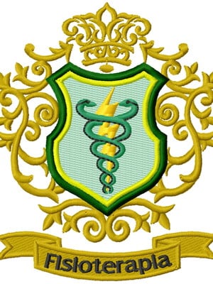 Matriz de bordado brasão fisioterapia logo 01