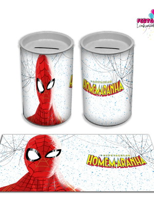 Adesivo para cofrinho homem aranha