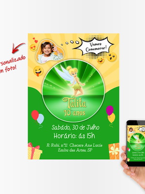 Convite digital tinker bell