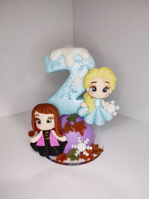 Topo de bolo tema frozen 2 com apliques