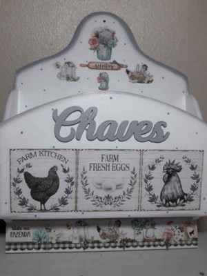 Porta chaves e correspondência