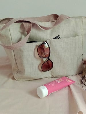 Bolsa de praia linho impermeável