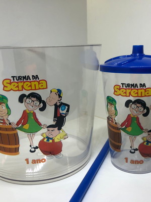 3 palavrinhas - balde de pipoca e copo twister 300ml