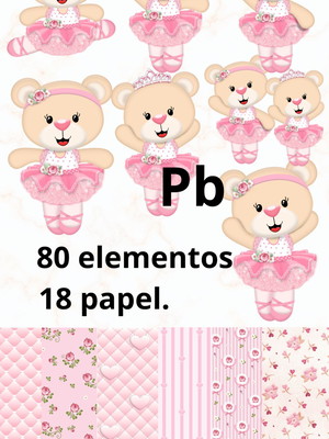 Kit digital ursinha bailarina png- compre 1 leve 5