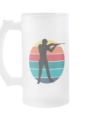 Copo cerveja chopp personalizado esporte tiro ao alvo