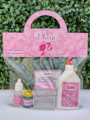Lembrancinha infantil kit slime barbie