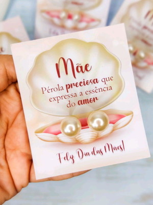 Tag com brinco lembrancinha dia das mães