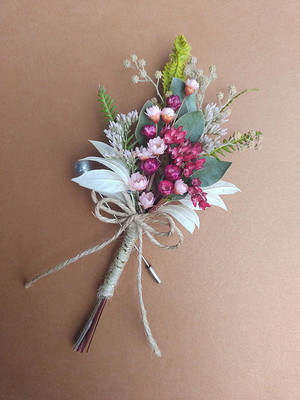 Lapela floral - marsala