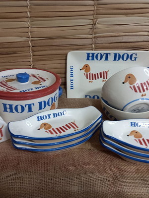 Pratinho barquinha de hot dog/cachorro quente kit3/11 peças