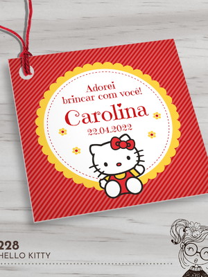 Tag quadrada hello kitty - 00228