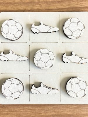 Jogo da velha em mdf lembrancinha tema : futebol