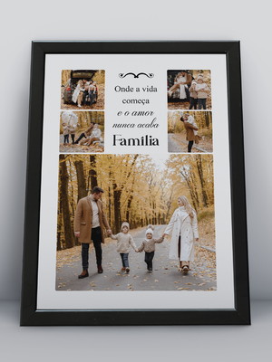 Foto colagem personalizada, tema: família