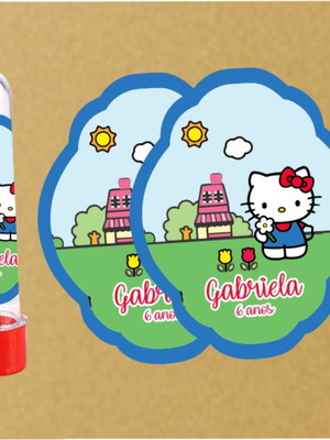 Adesivo para tubete hello kitty