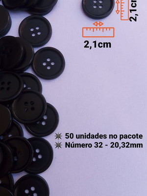 Botão para uniformes calças bermudas blusas tam 32 - 50 un