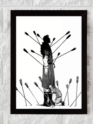 Vinland saga, série mangá, nerd, quadro com moldura 33x24cm