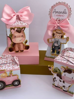 Lembrancinha fazendinha menina (40 itens)