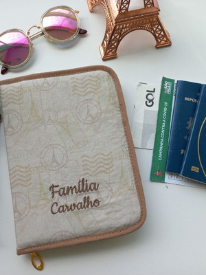 Carteira porta passaportes família