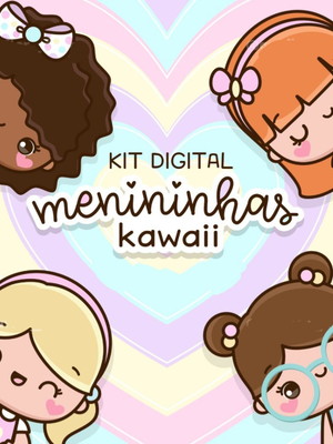 Kit digital menininhas kawaii
