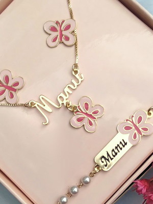 Conjunto infantil personalizada semijoias