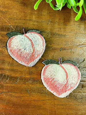 Patch bordado sem termocolante - pessego 10 un