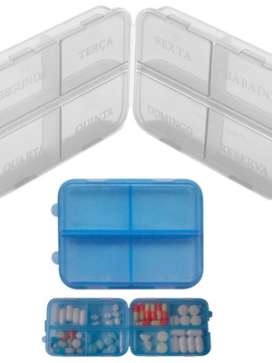100 porta comprimido plástico duplo personalizado