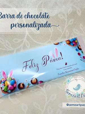 Chocolate personalizado páscoa feliz