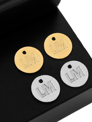 Etiqueta de metal personalizada para acessório (0,8cm) 50und