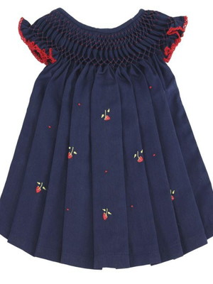 Vestido casinha de abelha marinho bico vermelho - 24 meses