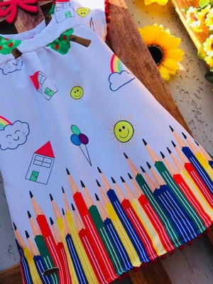 Vestido aquarela sandra infantil