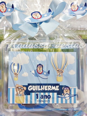 Maleta personalizada com kit pintura urso aviador