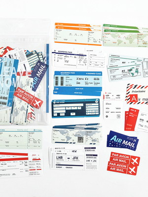 Kit de adesivos - passagens / viagem (30 adesivos)