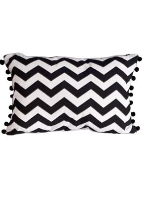 Capa de almofada chevron e grelot casa conforto