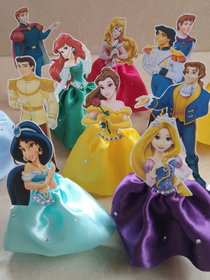 Kit tubetes princesas e príncipes da disney personalizados