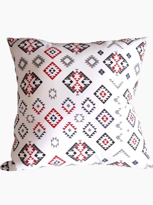 Capa de almofada étnica apache 40 cm fundo preto