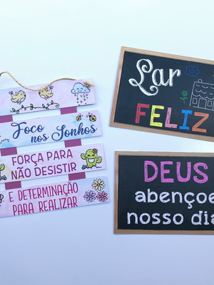 Kit de placas com mensagens