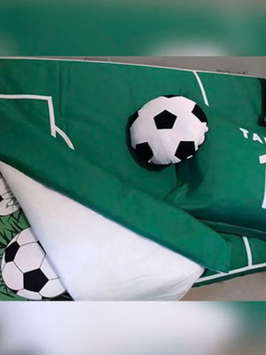Capa de edredom mini cama - futebol - 100% algodão