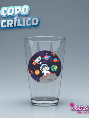 Copo acrílico - astronauta