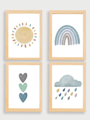 Quadros decoração infantil boho