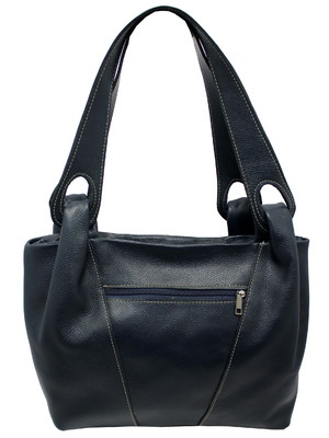 Bolsa de couro ombro feminina duas divisões bls335