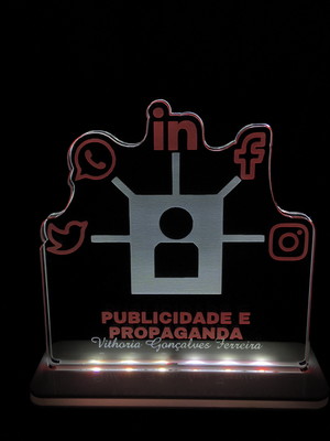 Luminária led 2 cores publicidade e propaganda