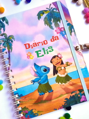 Diário com cadeado personalizado