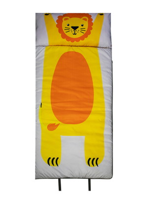 Saco de dormir infantil solteiro grande com zíper leão