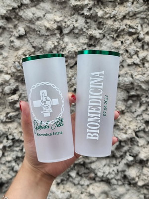 Copos long drink jateado branco - formatura geral