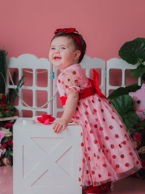 Vestido moranguinho